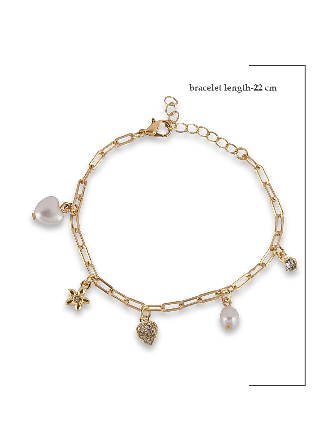 Yellow Gold Charm Bracelet with Box Clasp