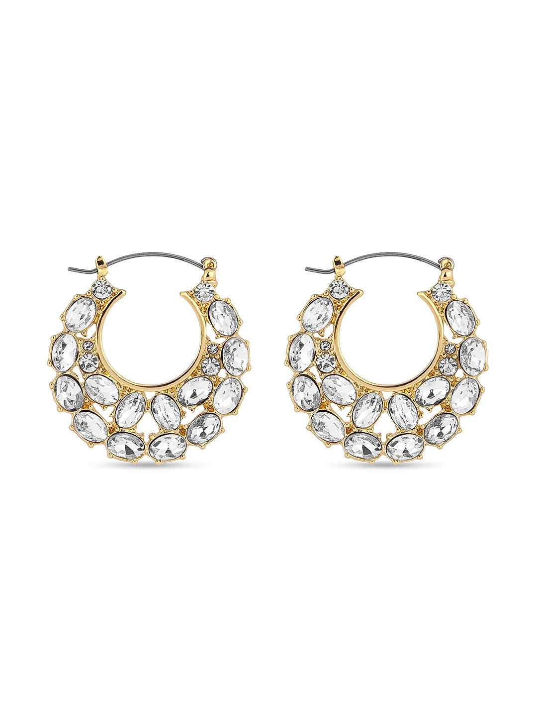 Crescent Gemstone Hoop Earrings | Julie Vos