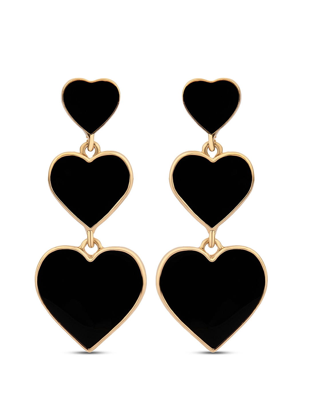 Buy 22Kt Plain Gold Heart Drop Earrings 78VX8847 Online from Vaibhav  Jewellers