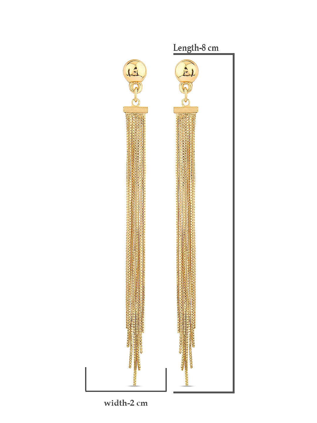 Buy OMTBEL STOOLY 14k Gold Earrings For Women Dangle Earrings Drop Thread  Dangling Earrings Minimalism Dipped Long Chain Earring (Gold) at Amazon.in