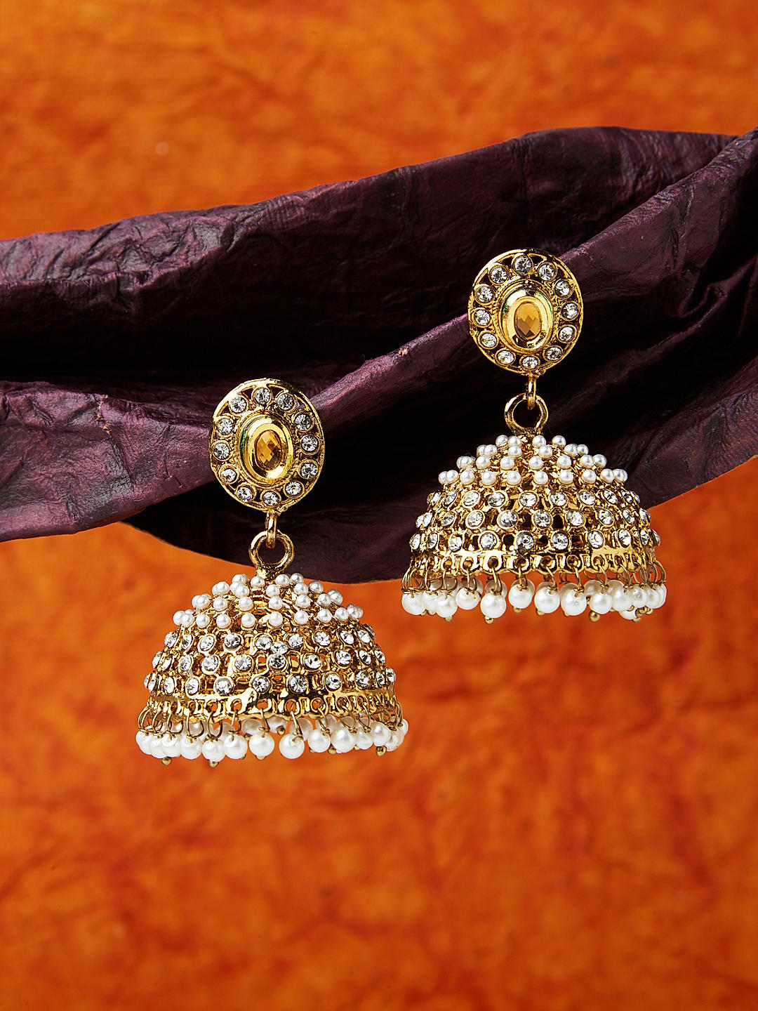 Gold Plated Forming Daily Wear Jhumkas Earrings-sgquangbinhtourist.com.vn