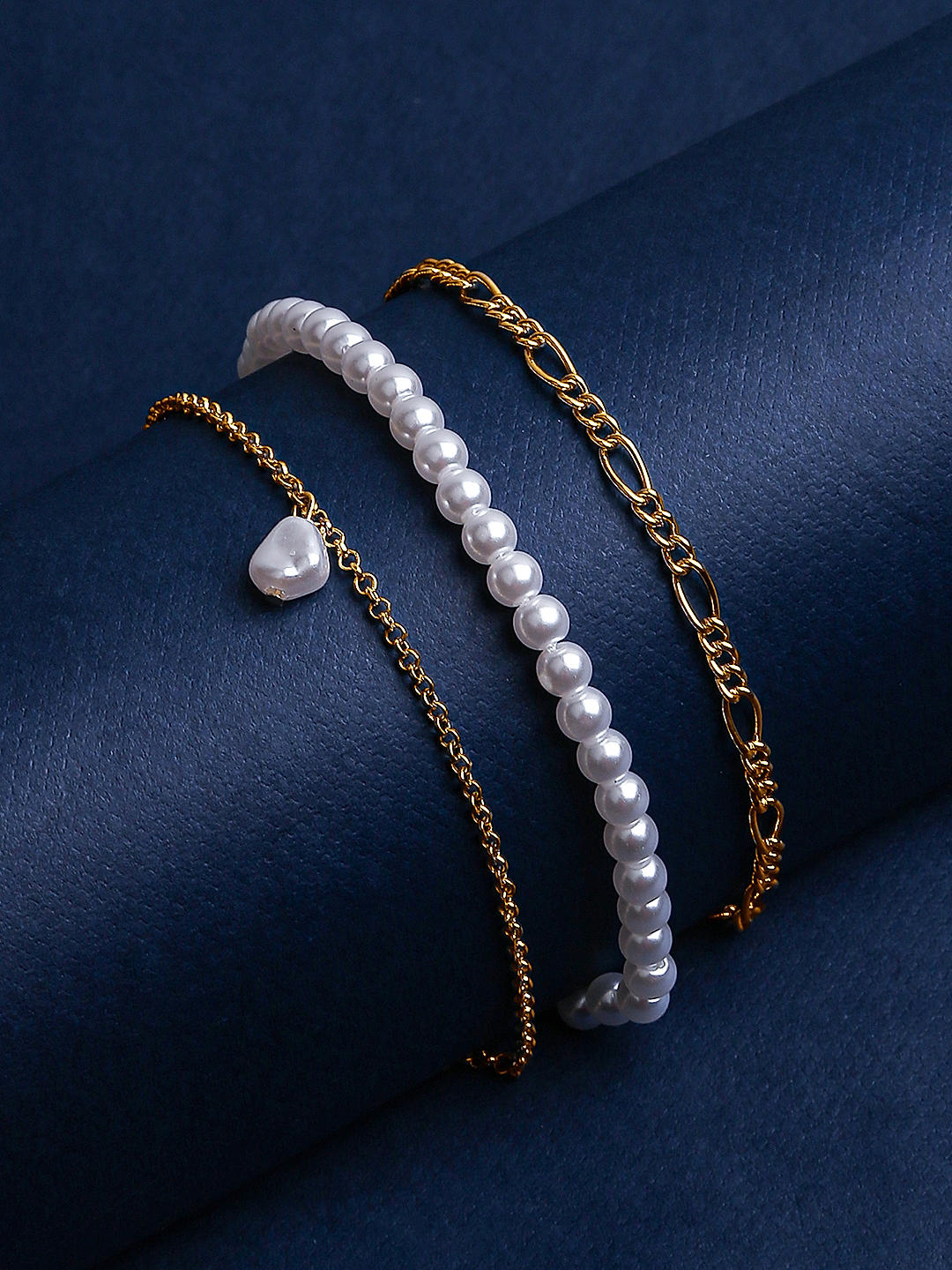 Buy Ettika Adjustable Pearl Bracelet Set online