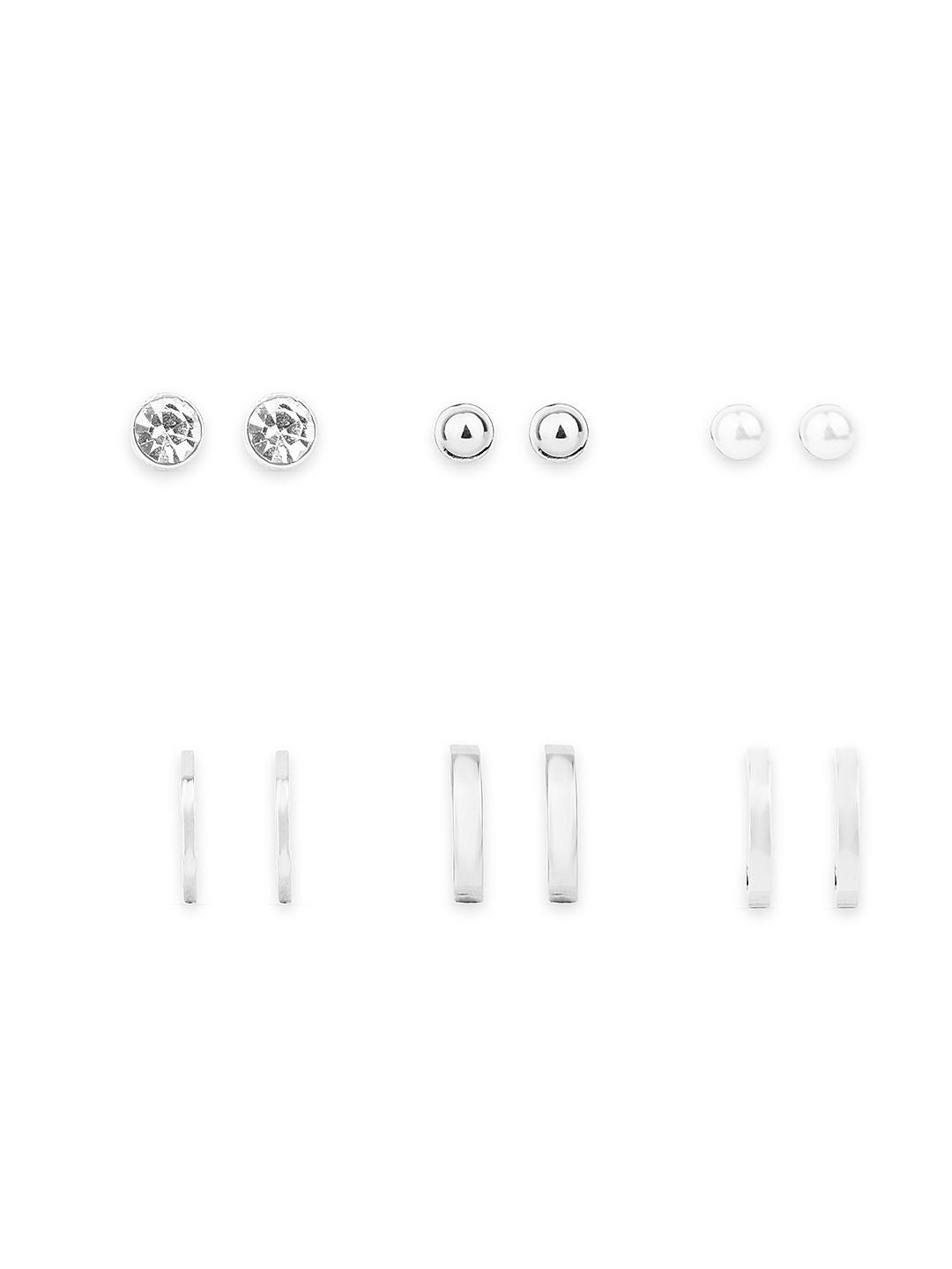 Buy sterling silver AD solitaire earring studs for women