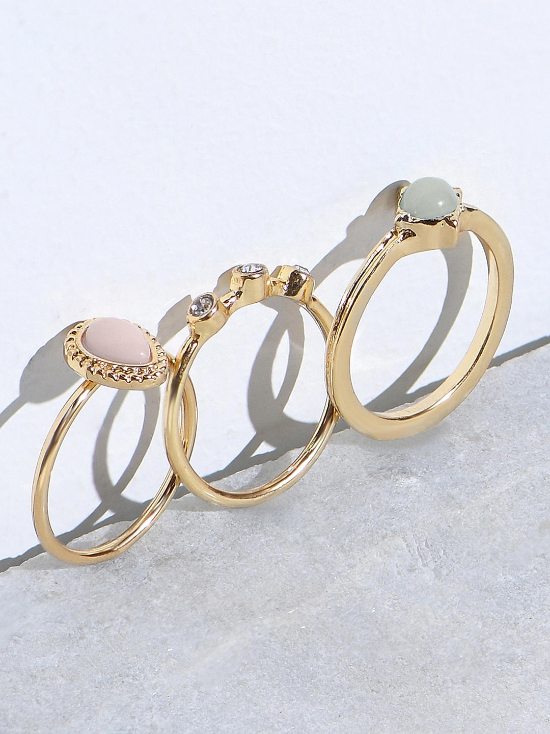 10k Solid Gold Three Finger Plate Diamond Cut Classic Ring for Men Women -  Etsy