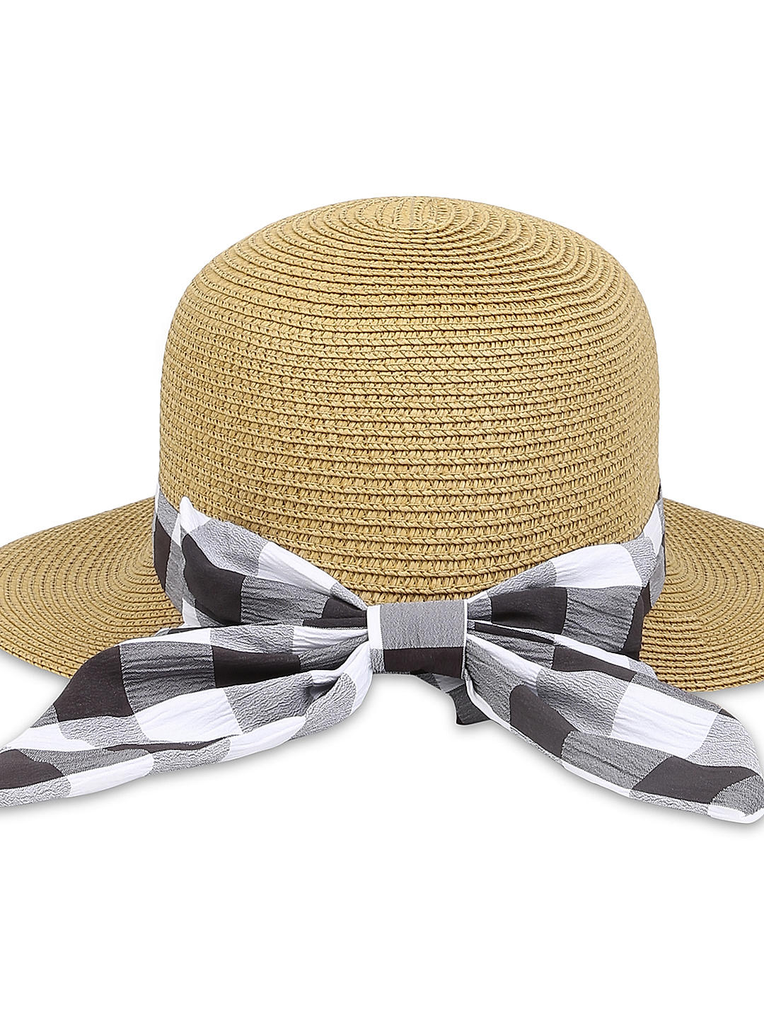 Stylish Black& White Printed Scarf Summer Beach Hats For Women