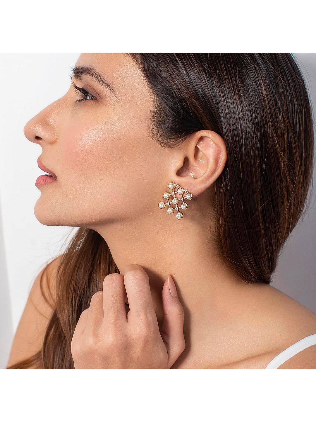 white pearl chanel earrings