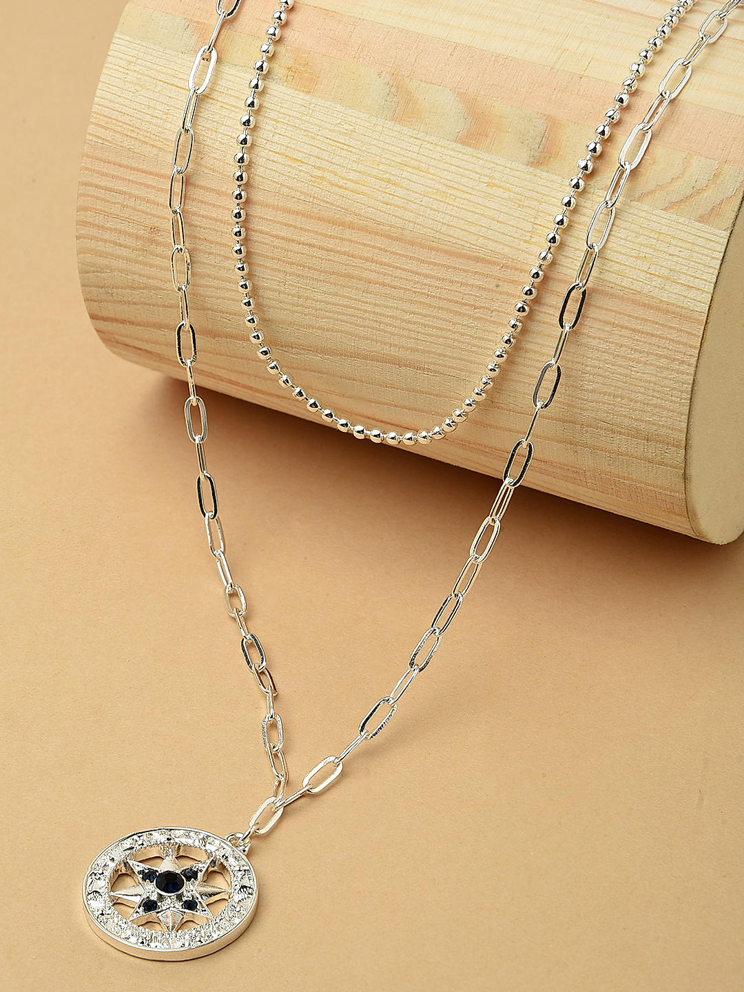 Black Thread Chain with Oxidized German Silver Pendant - Sasitrends |  Sasitrends