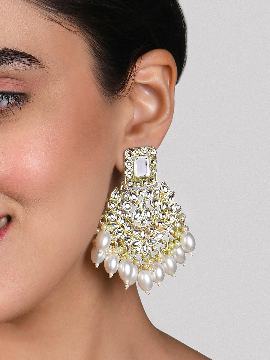 Ikshita Gold Drop Earrings Jewellery India Online  CaratLanecom