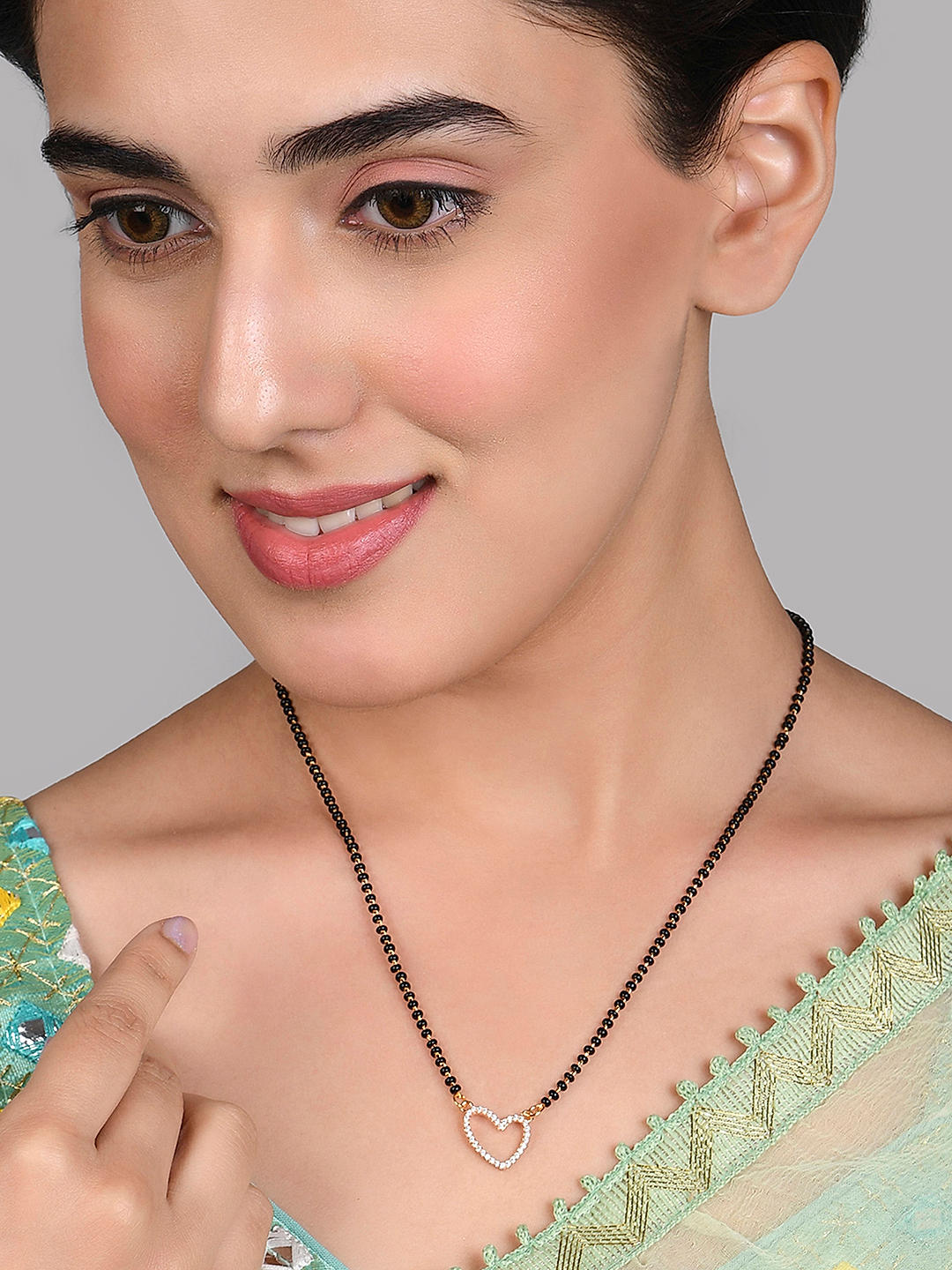 Diamond mangalsutra with hot sale earrings price