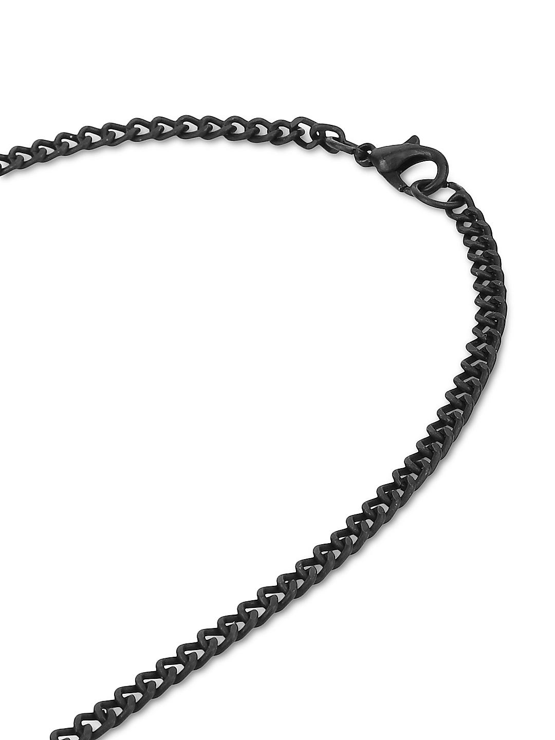 Diamond + Black Enamel Skull Necklace | BE LOVED Jewelry