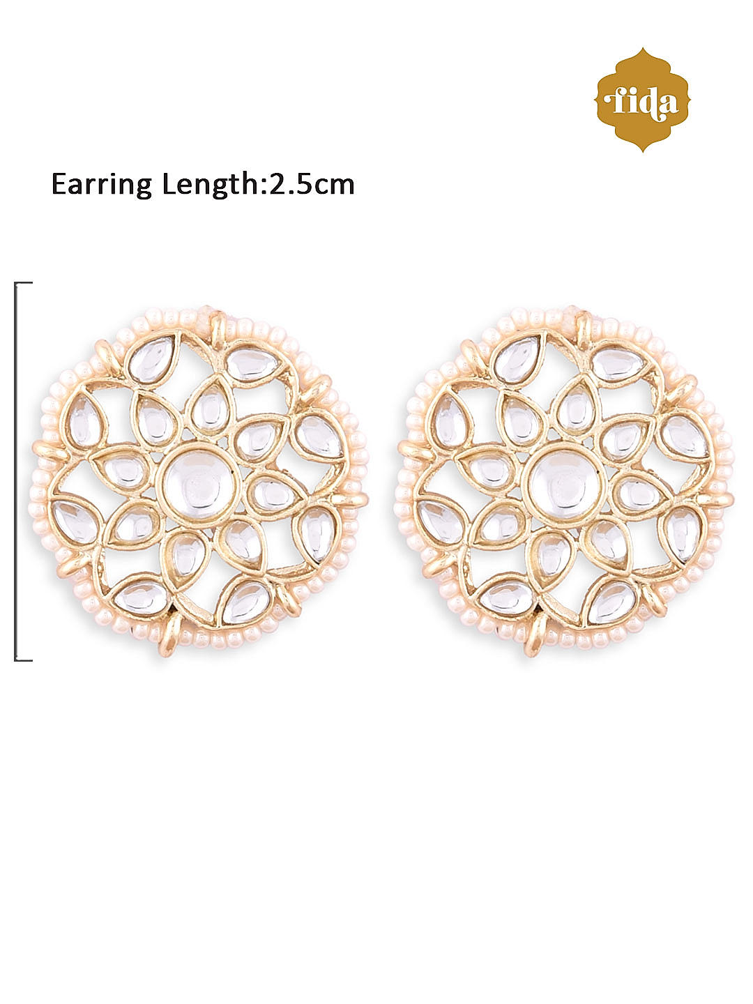 Flat beads shop for stud earrings