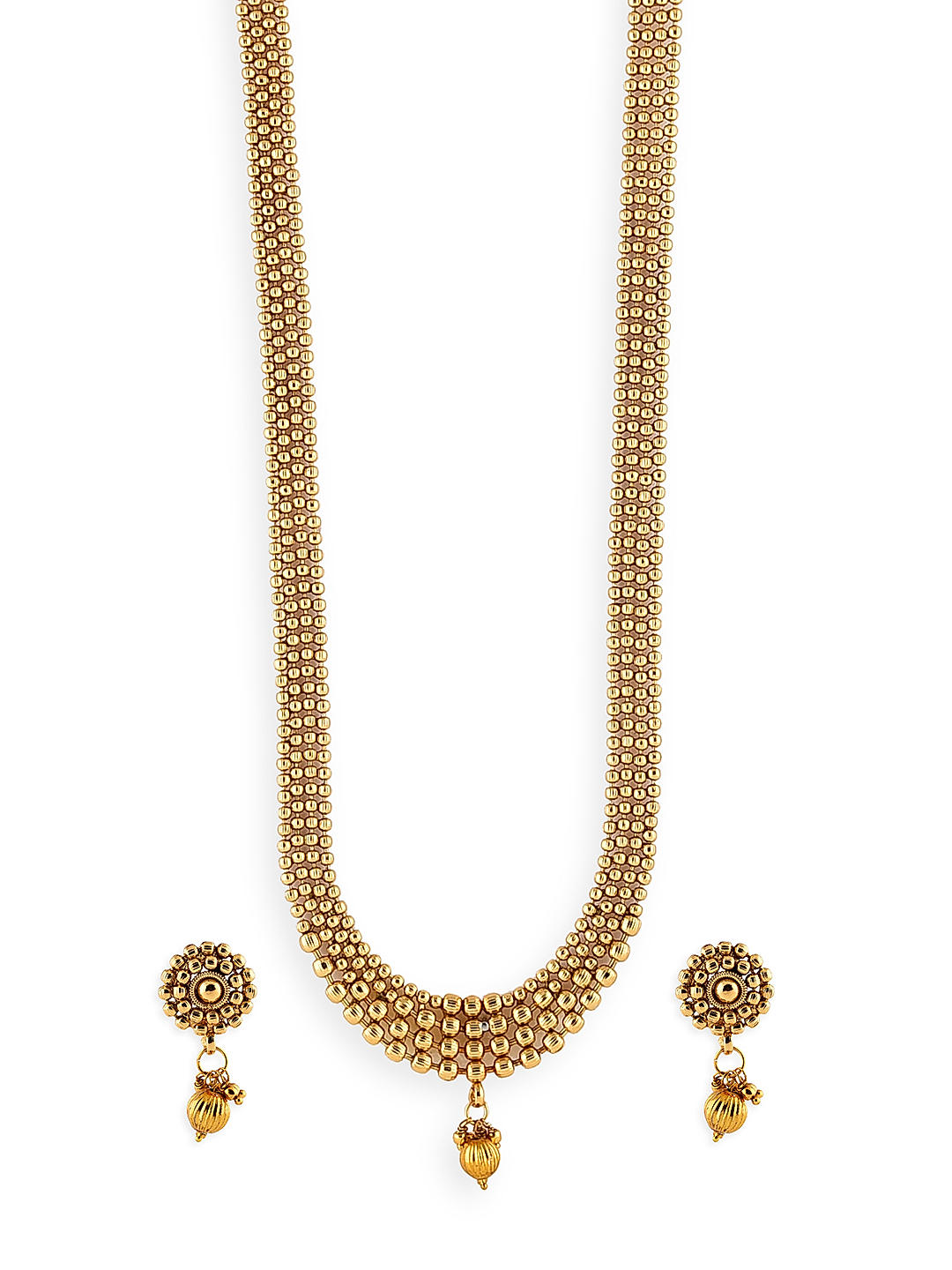 Shop Rubans Zircon Studded Handcrafted Rose Gold Plated Statement Necklace  Set Online at Rubans