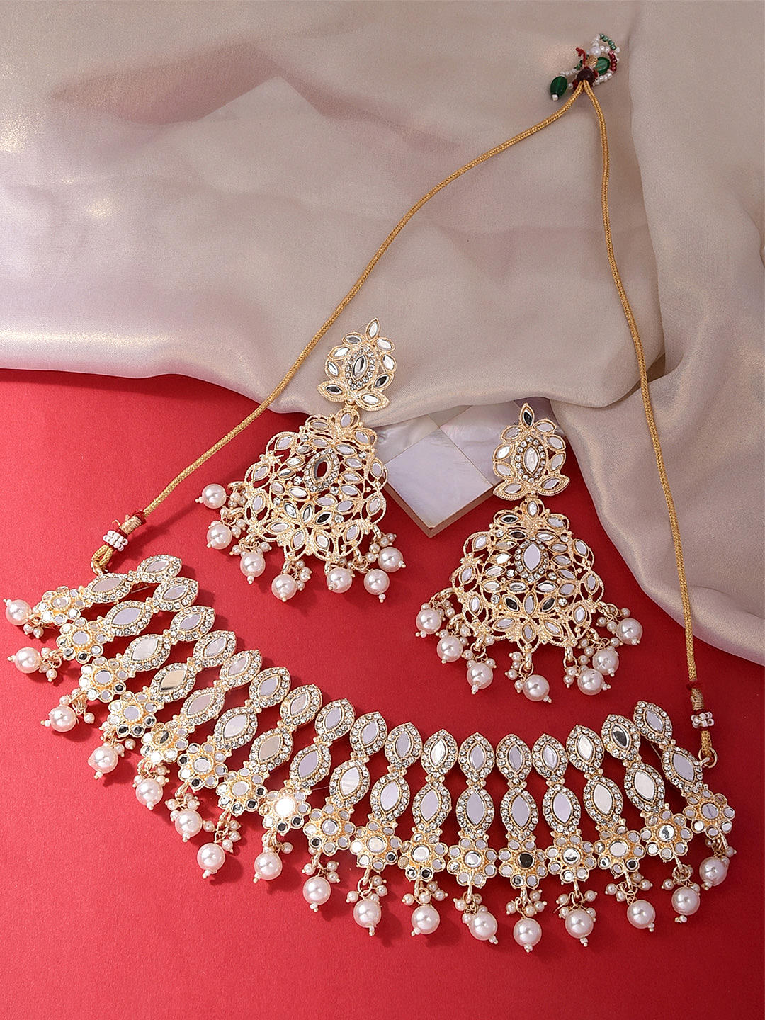 Buy Beautiful Pearl Earrings Artificial 1 Gram Gold Jewellery