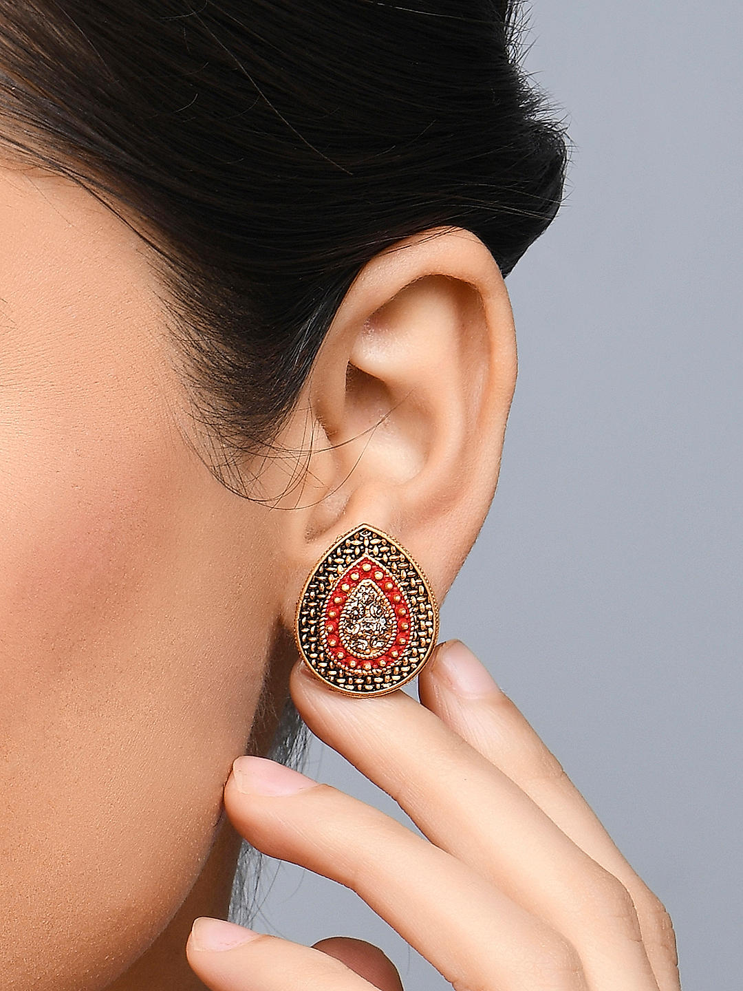Buy Red Black Afgan Ghungroo Earrings  Lowest price in India GlowRoad