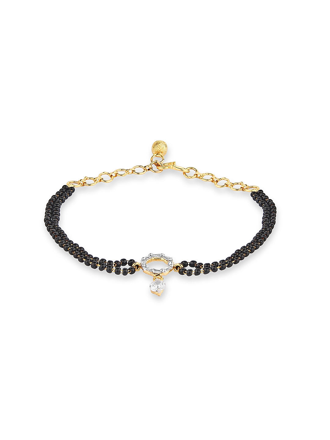 Buy MIZORRI Women's and Girls Stones Luxury Crystal Fancy Bracelet Braided  Gold Color at Amazon.in