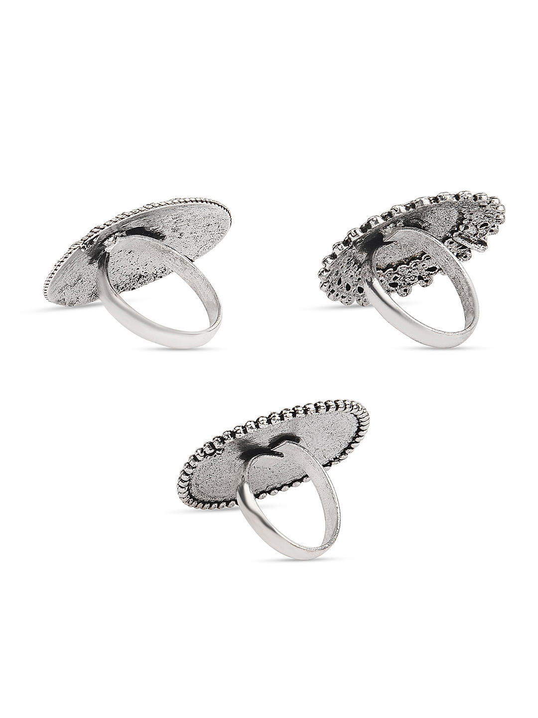 Scintillare by Sukkhi Attractive Heart Design Oxidised Ring Combo for -  Sukkhi.com