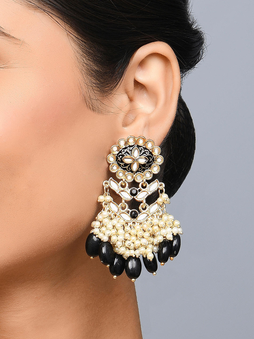 Top 175+ kundan drop earrings latest