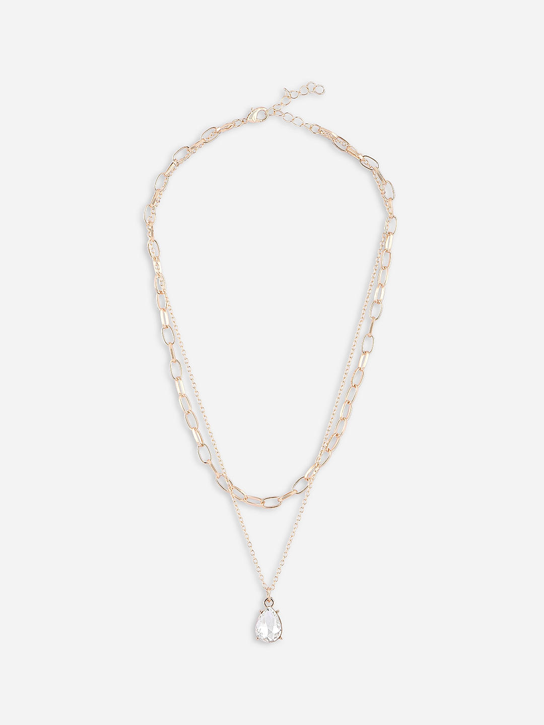 Bespoke Flora Heart 2 Layered Diamond Necklace for women under 40K -  Candere by Kalyan Jewellers