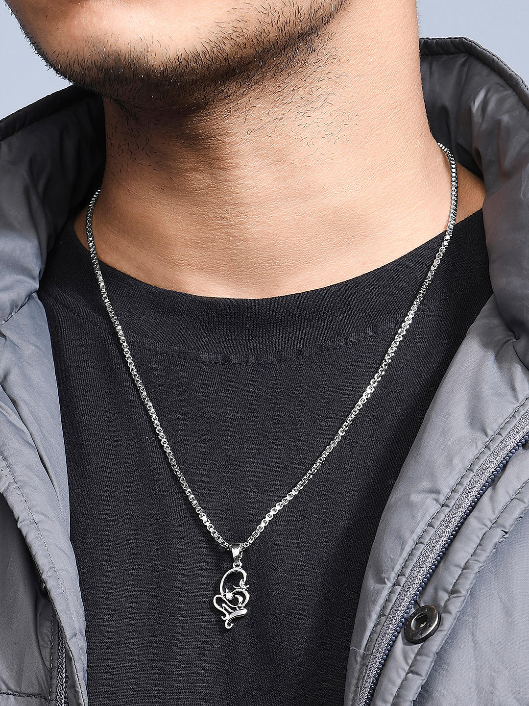 Layered Necklaces for Men Women Geometric Square Natural Stone Pendant  Two-layer Wheat Box Cuban Chain Necklace - AliExpress