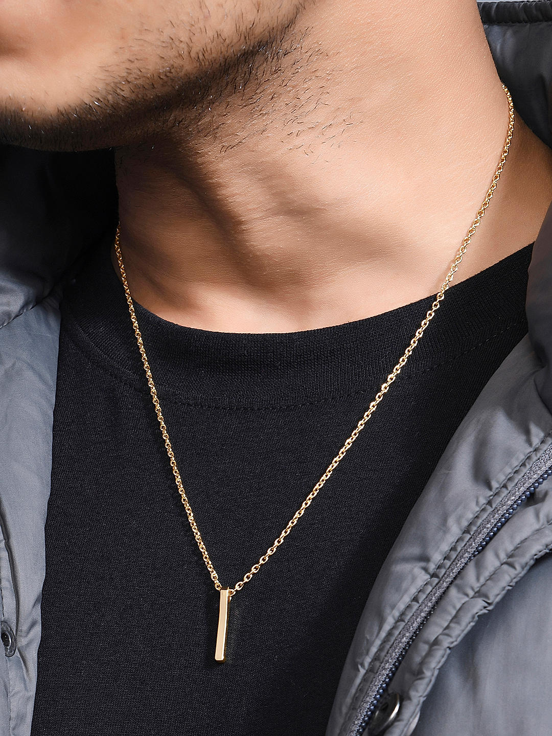 Buy Custom Vertical Gold Bar Necklace & Satellite Chain Set-personalized  Name-date-coordinate Latitude Longitude-14k Gf-rose-silver-cg372n Online in  India - Etsy