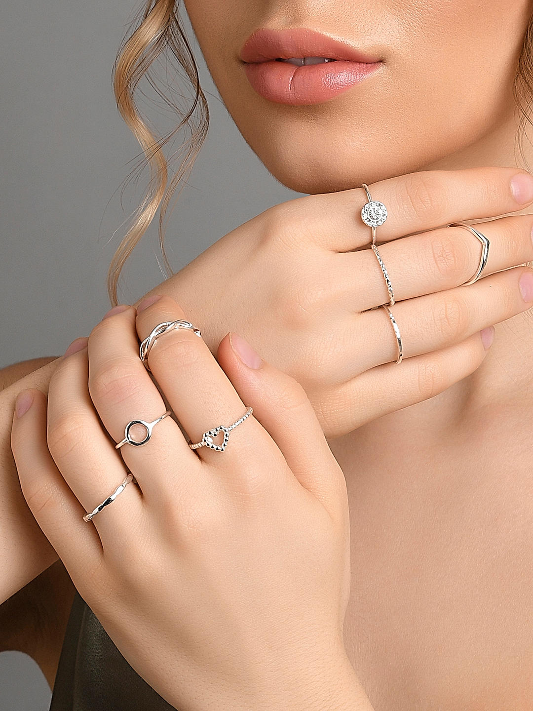 Elegant Oxidised Earring and Finger Ring Combo – Sparsh Jewellery