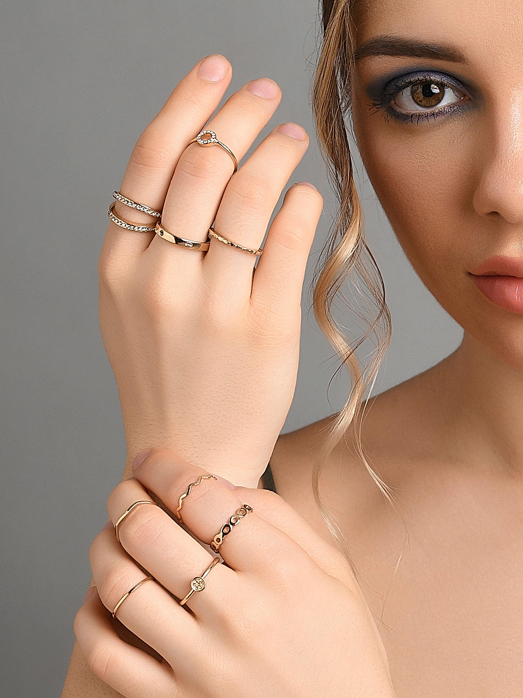 KISS WIFE Gold Knuckle Rings Set for Women Girls, India | Ubuy