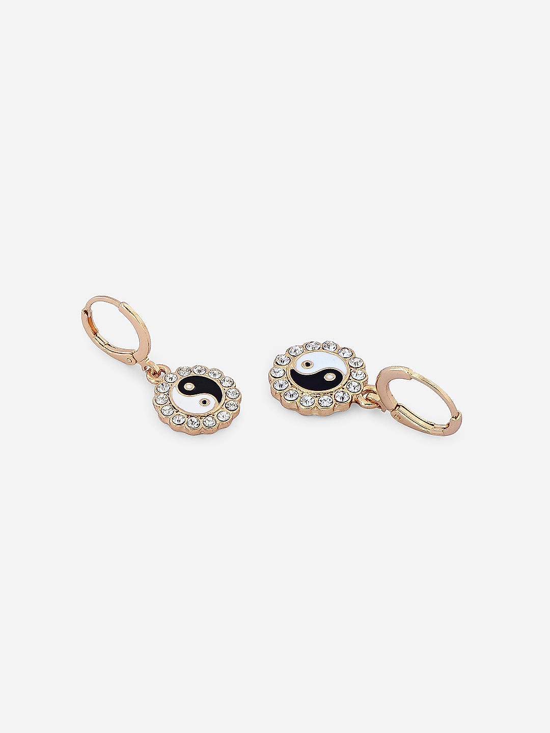 Buy OOMPH Black Beaded Circular Handcrafted Hoop Earrings  Earrings for  Women 2495960  Myntra