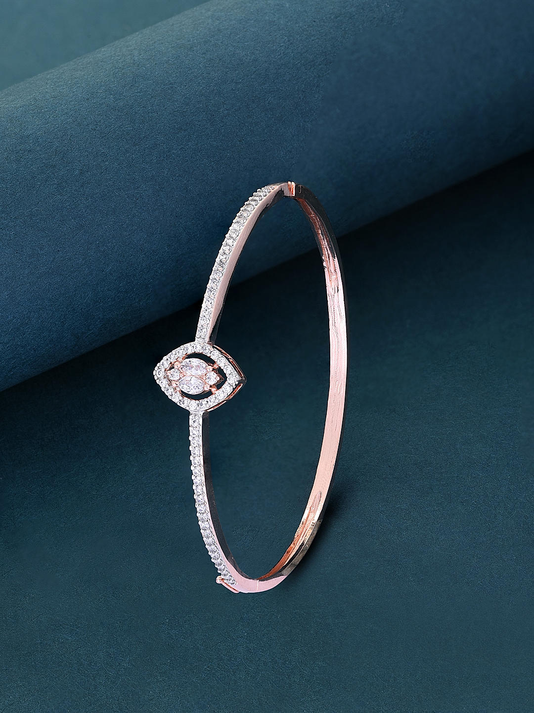 Diamond Three-Stone Cuff Bangle Bracelet 1 ct tw Round-cut 10K White Gold |  Kay