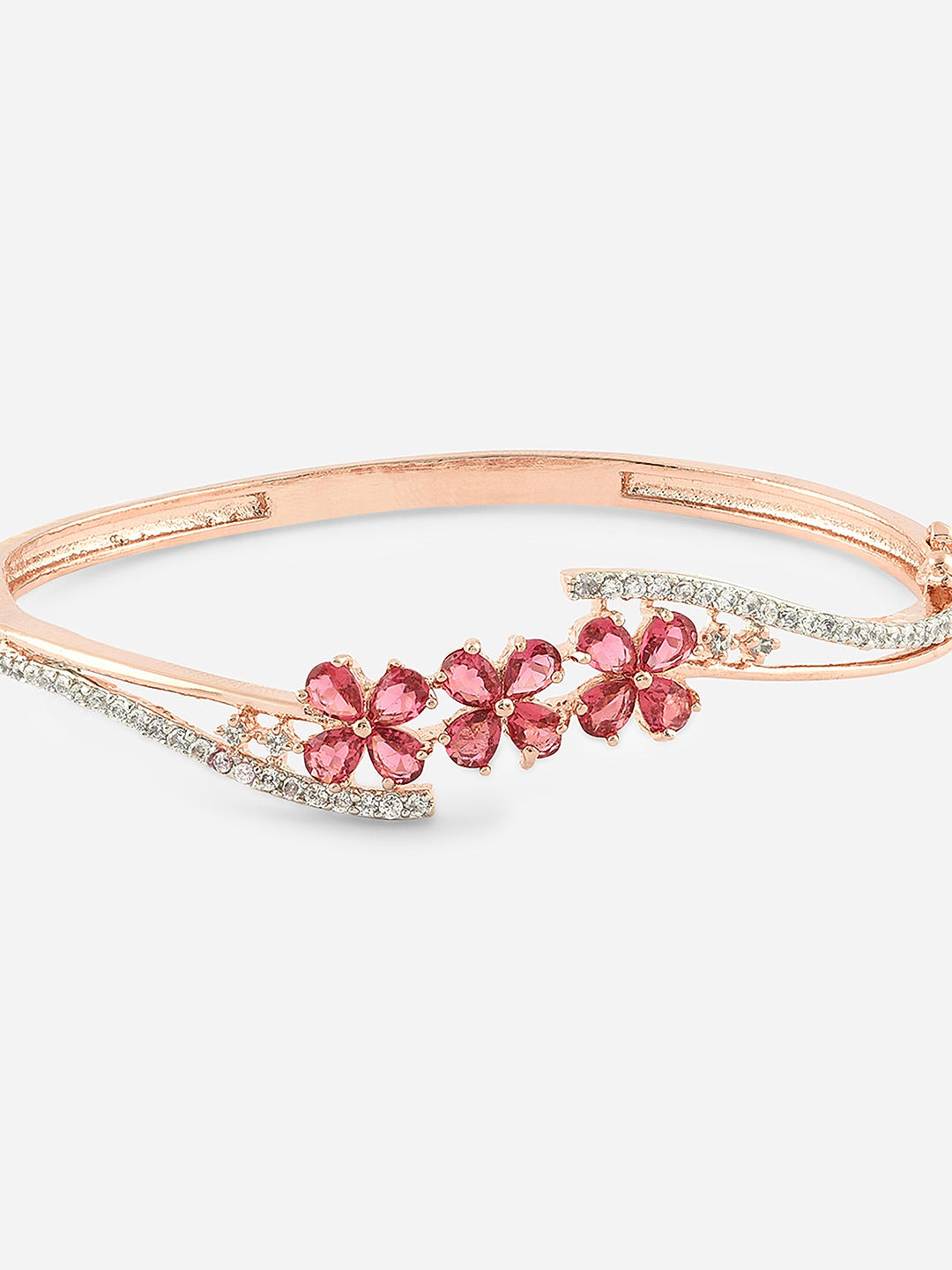 Single-fold floral bracelet