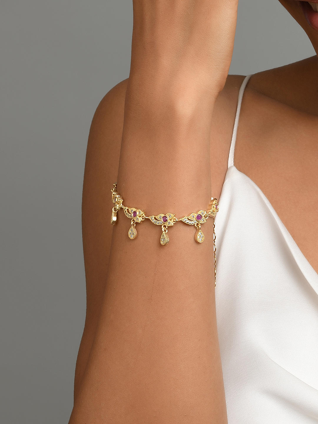 Buy Gold-Toned & White Bracelets & Bangles for Women by The Pari Online |  Ajio.com