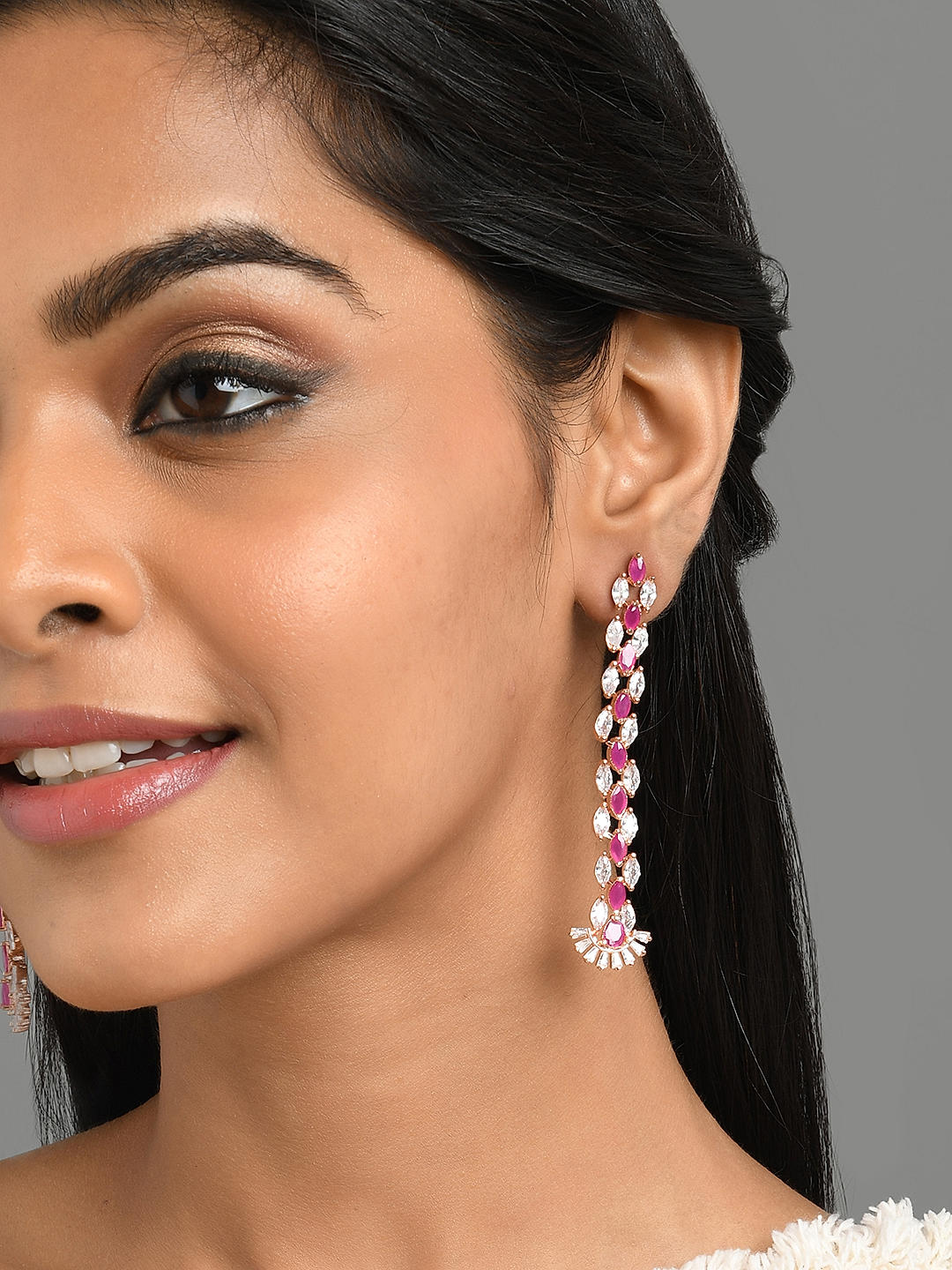 Buy quality Lavish Rose Gold Drop Earrings In 18kt in Pune