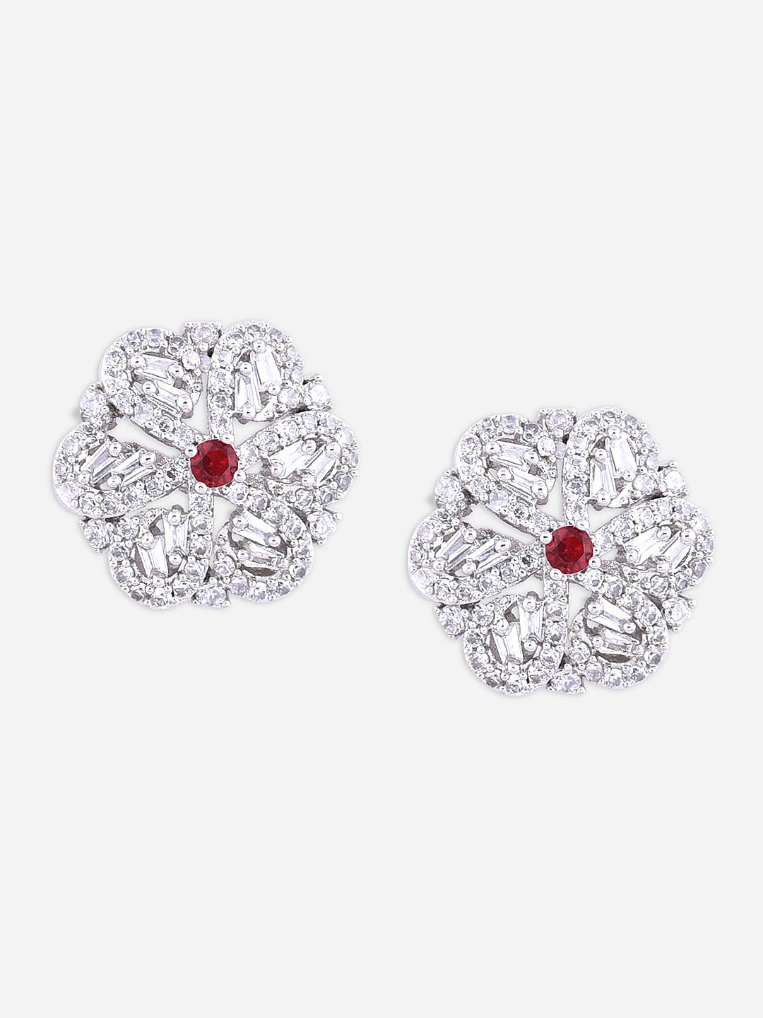 Buy 18k Yellow Gold and American Diamond Stud Earrings for Women VE-836  Online from Vaibhav Jewellers