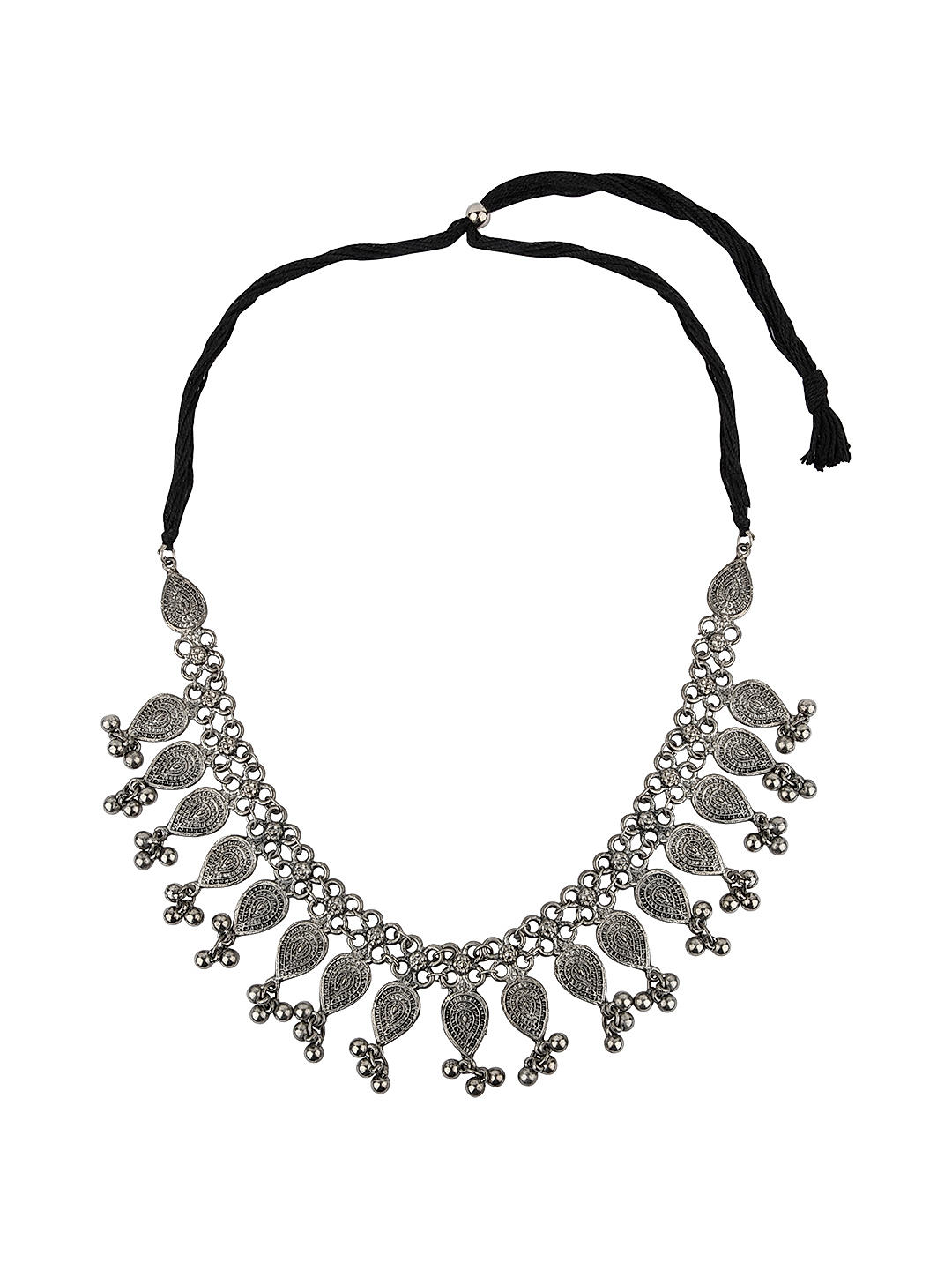 Fida Ethnic Oxidised Silver Elegant Jewellery Set for Women