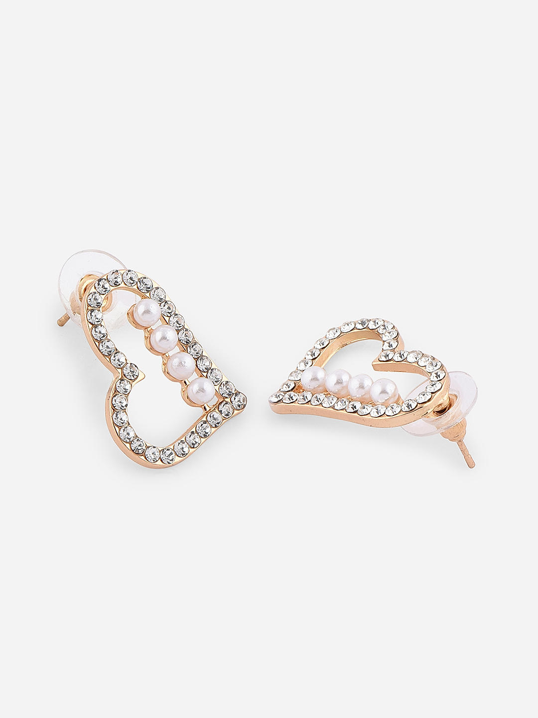 Infinity White Sapphire 10K White Gold Stud Earrings:Jian London:10K Gold  Earrings