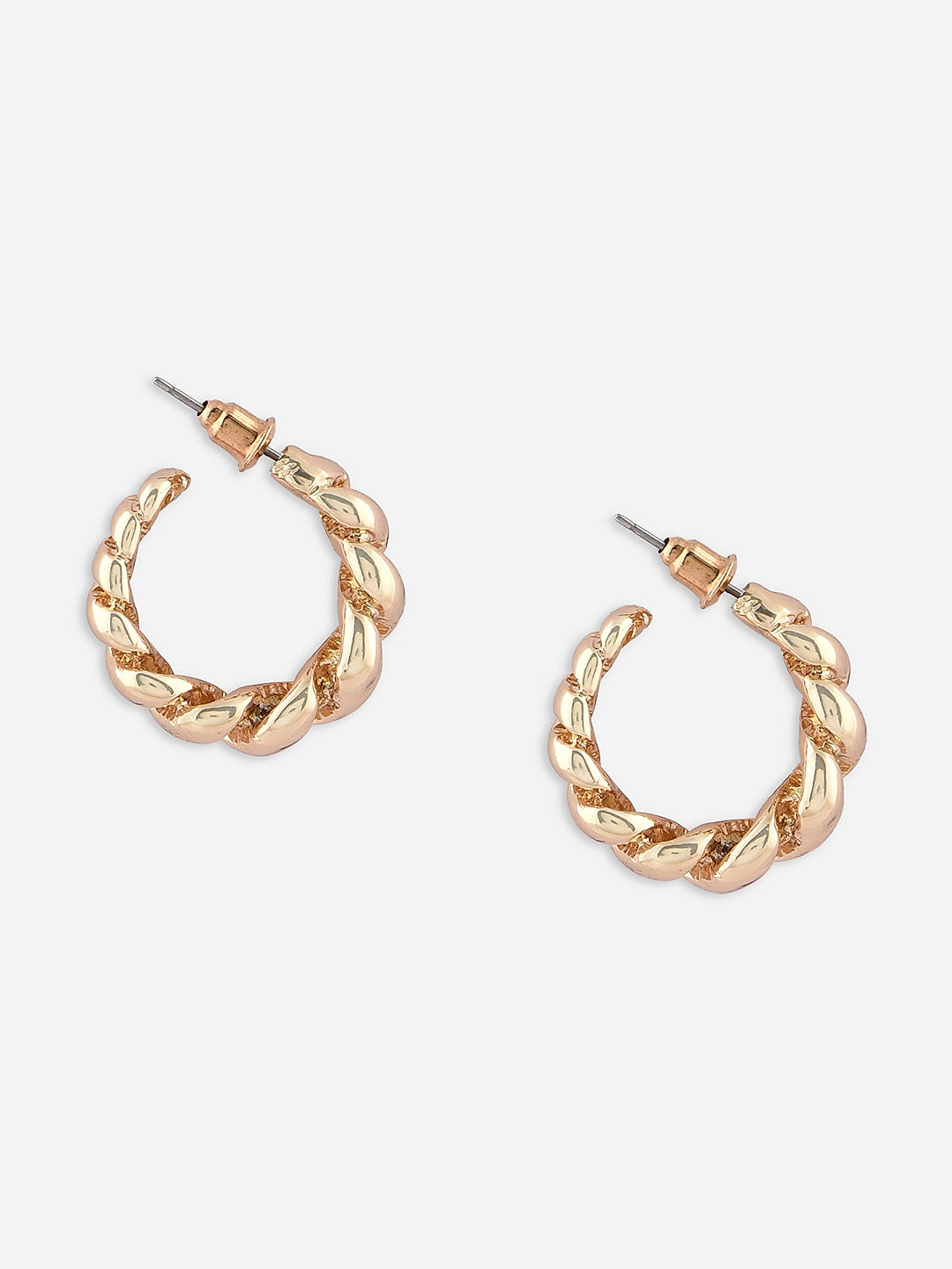 Carlton London Gold Plated Cz Studded Hoop Earring For Women – Carlton  London Online