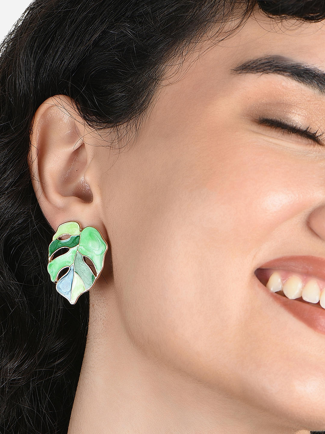 Green sales tortoiseshell earrings