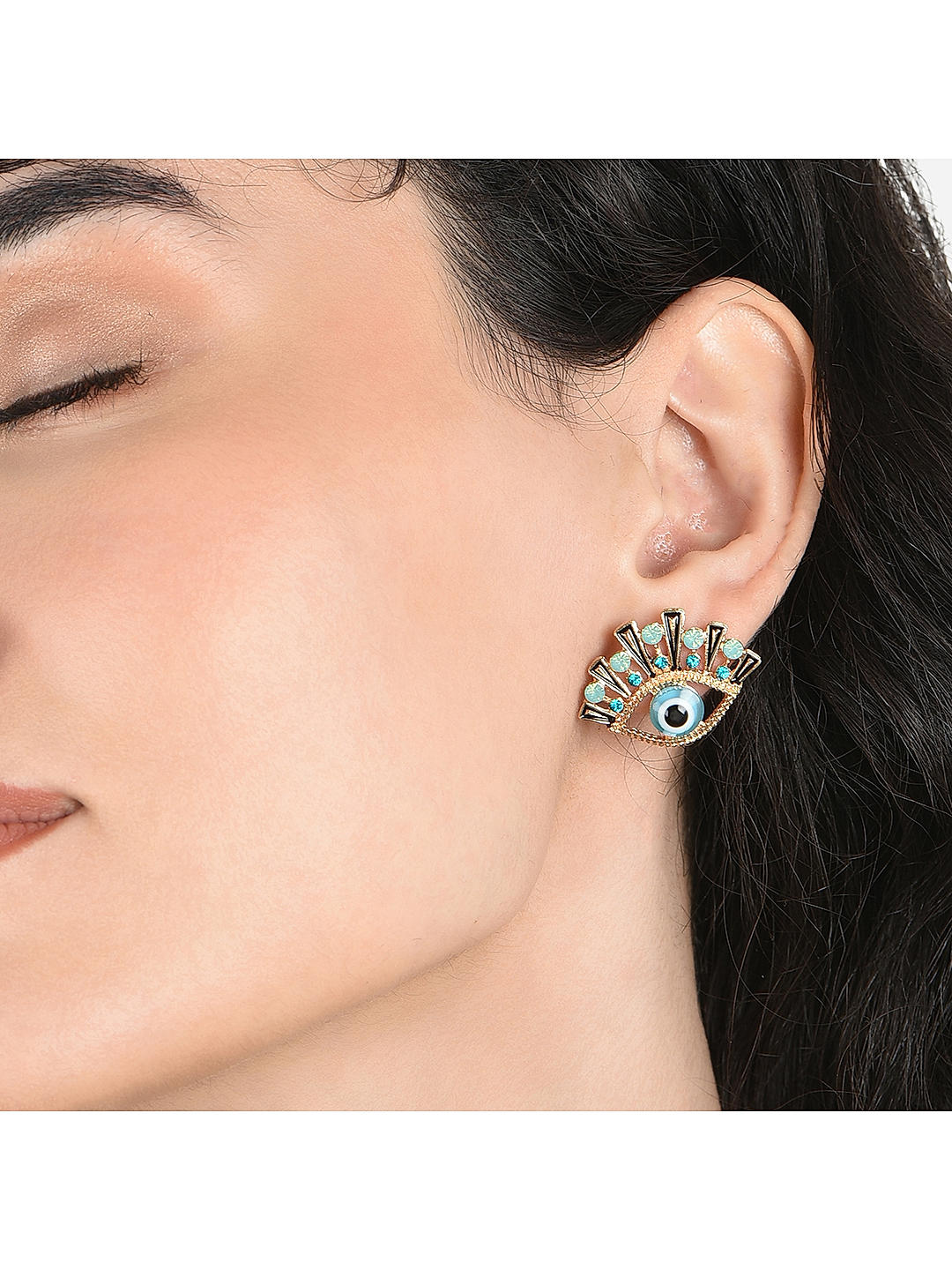 Gold Earrings / CZ Stones Earrings / Stud Earrings / Best Seller –  primejewelry269