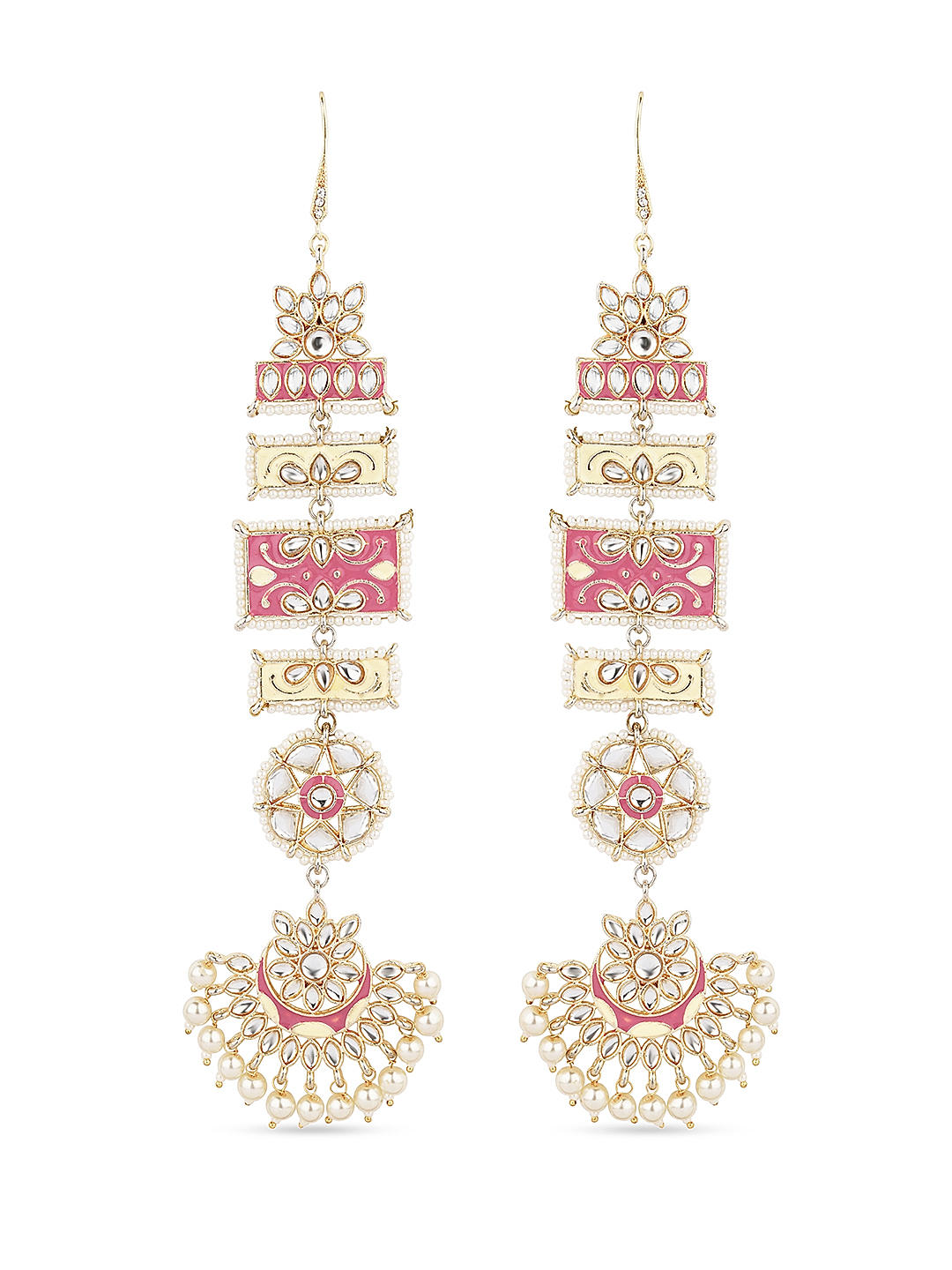 Buy Floral Embroidered Kaan Chain Earrings by FOOLJHADI at Ogaan Market  Online Shopping Site