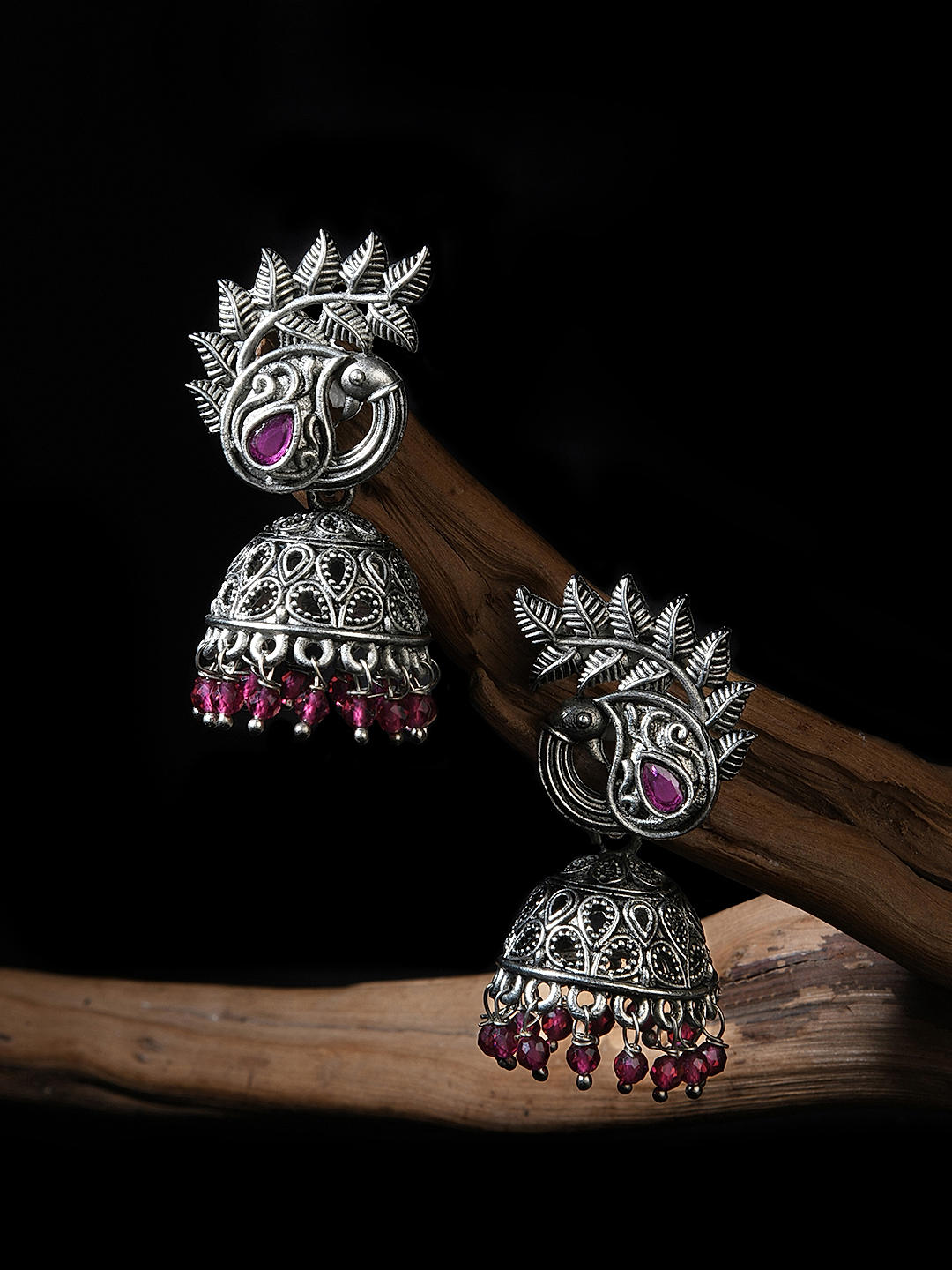 Pure German Silver Designer Jhumka Earrings #53765 | Buy Jhumka Earrings  Online