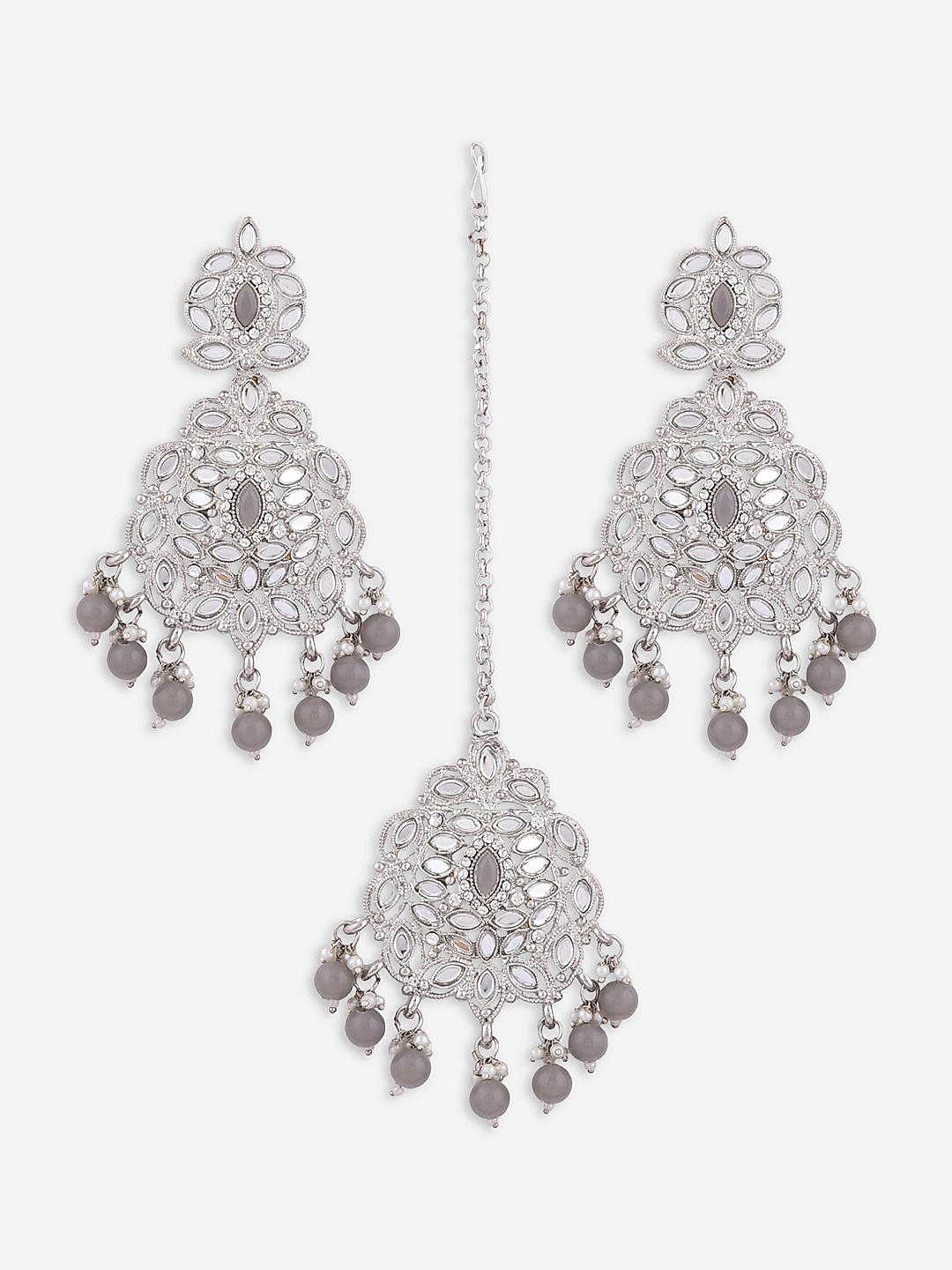 Buy Leaf Design Diamond Jewellery Set Online | ORRA