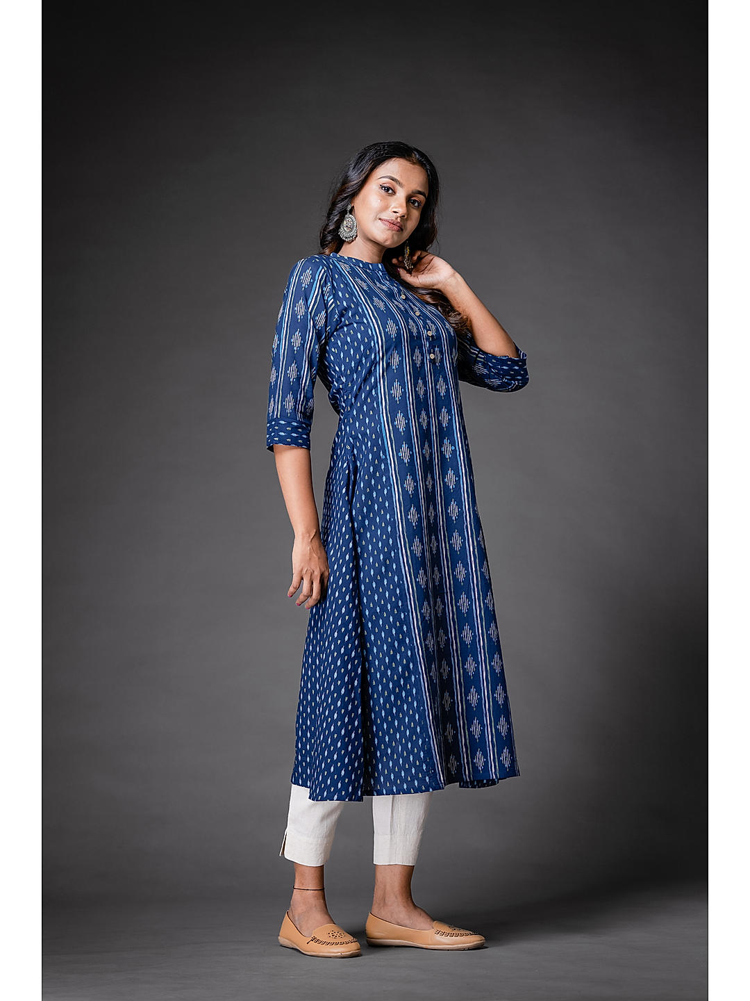 Experience the beauty of Indian Ikat with this pochampally ikat weave  Patchwork cotton long kurti. .The vibrant ikat patterns in beautifu... |  Instagram