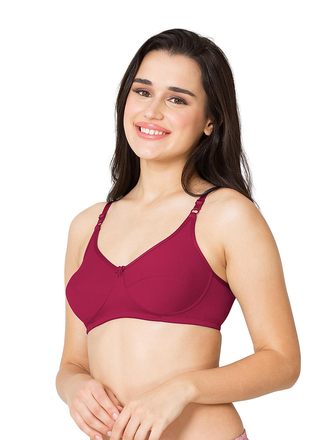 Double Layered Flat Seamed Cup Bra