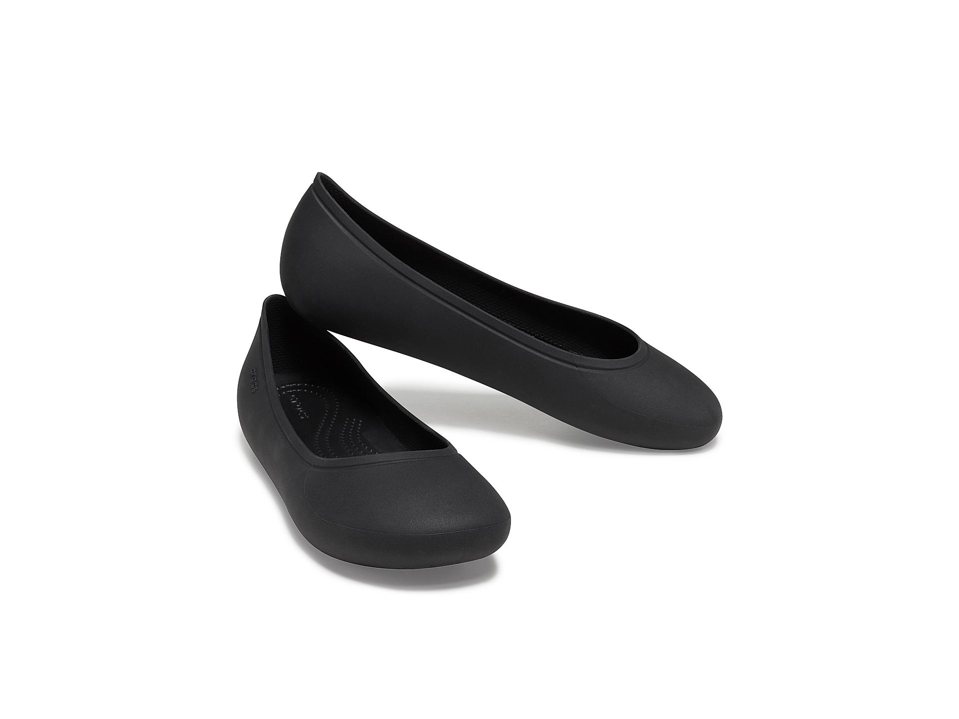 Crocs black flats outlet