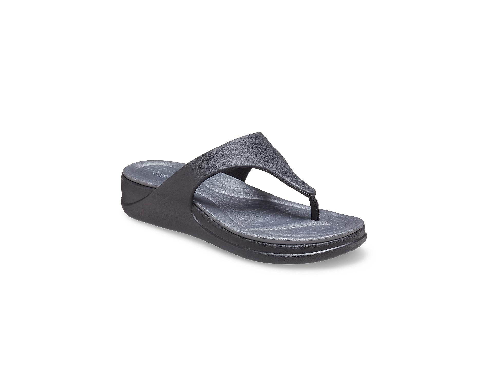 Crocs wedge flip flops sale