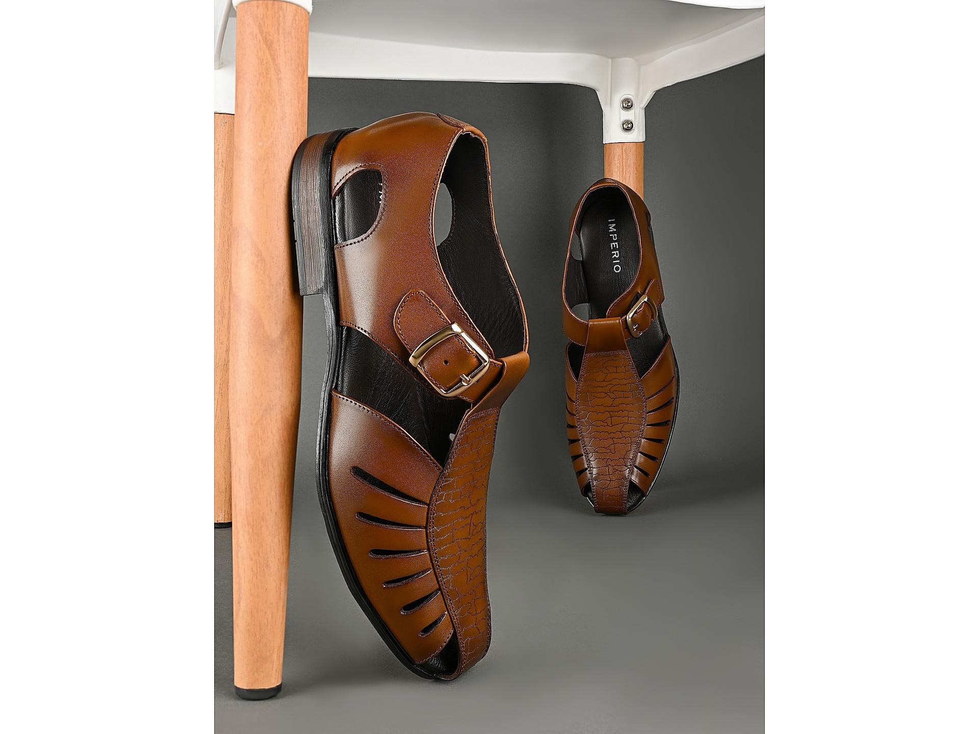 Buy Imperio Tan Men Ethnic Pathani Sandals Online at Regal Shoes 11089140
