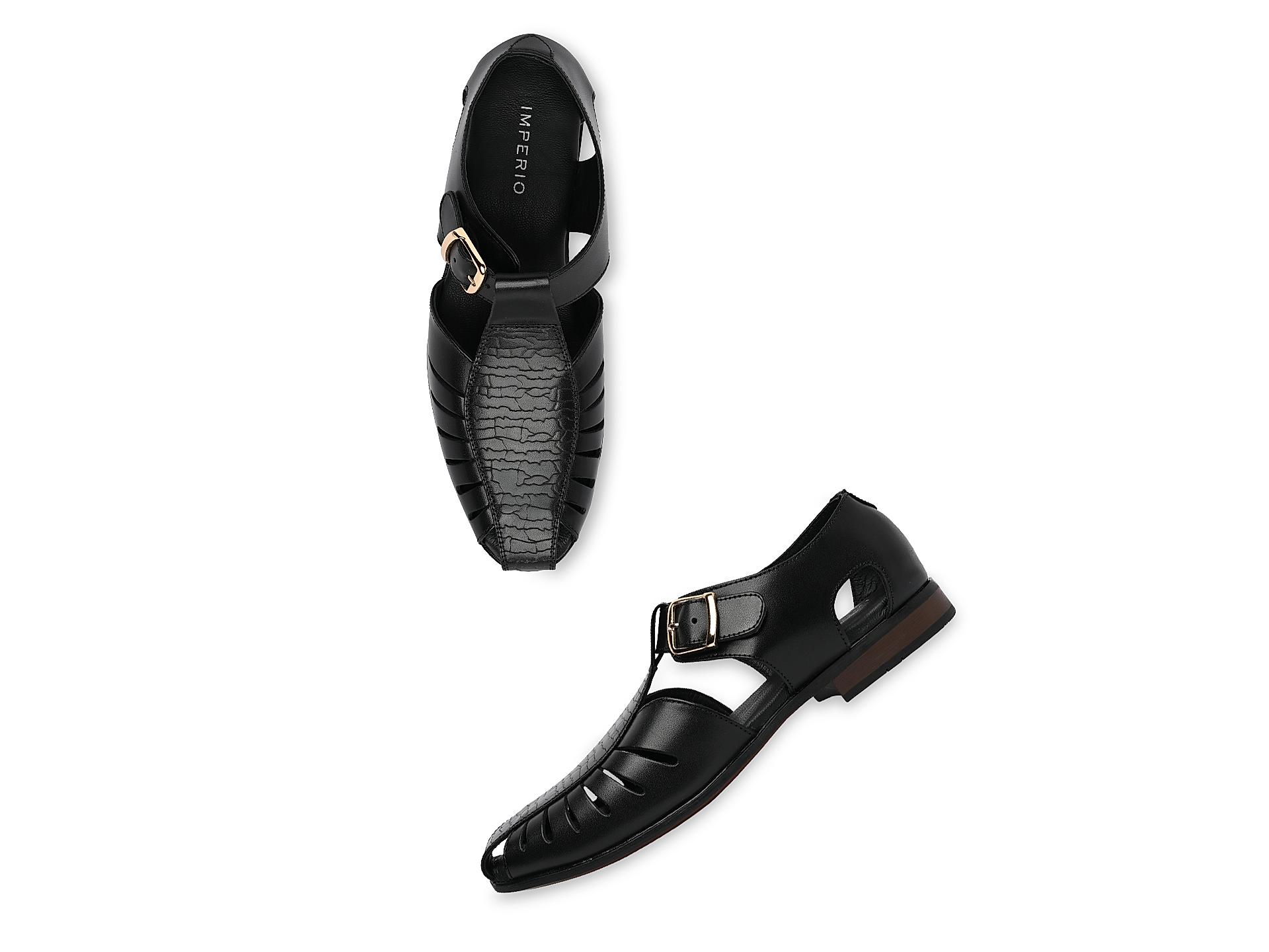 Buy Imperio Black Men Ethnic Pathani Sandals Online at Regal Shoes 11089282
