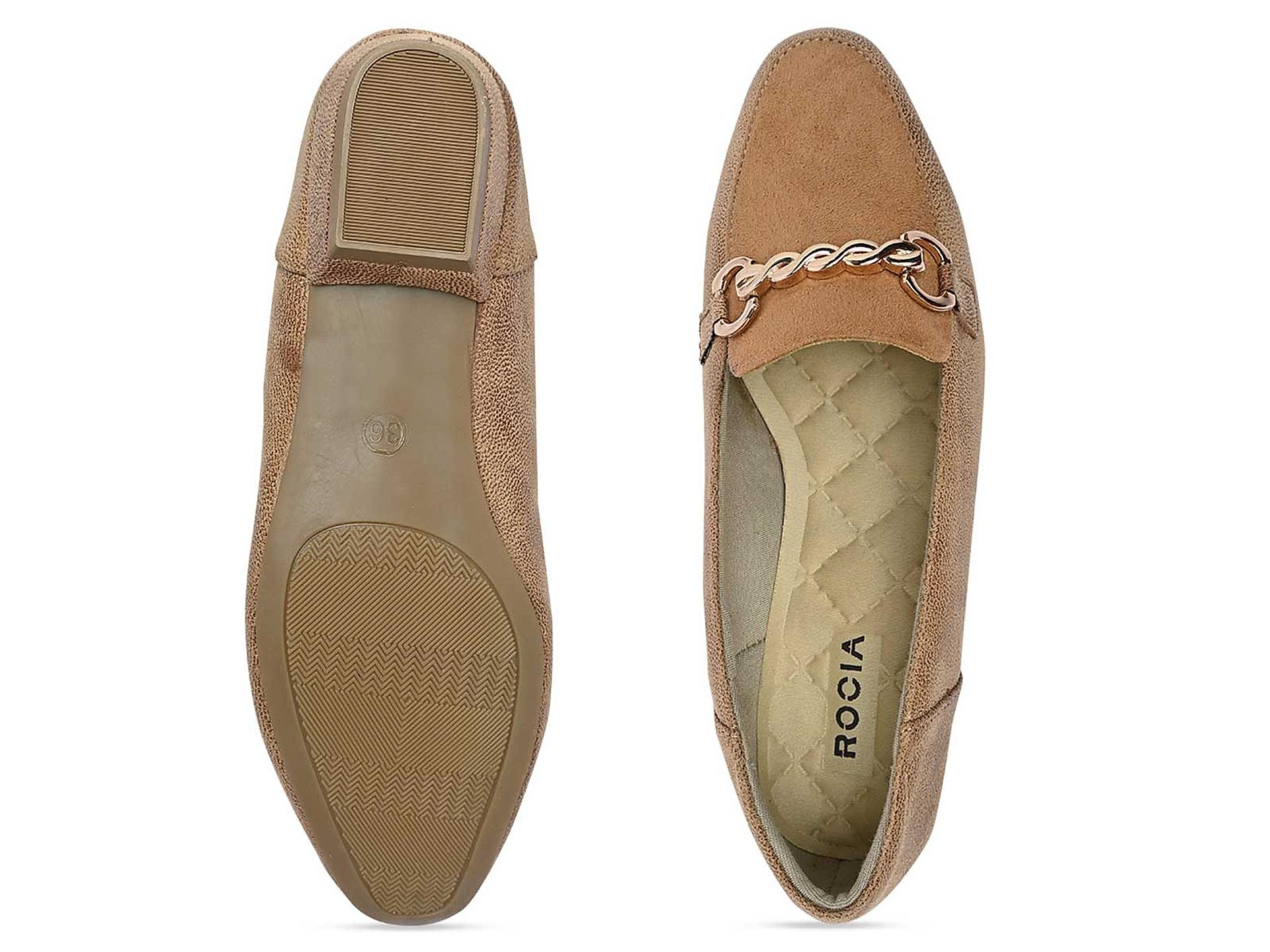 Buy Rocia Camel Women s Chain Embellished Loafers Online at Regal Shoes 8539734
