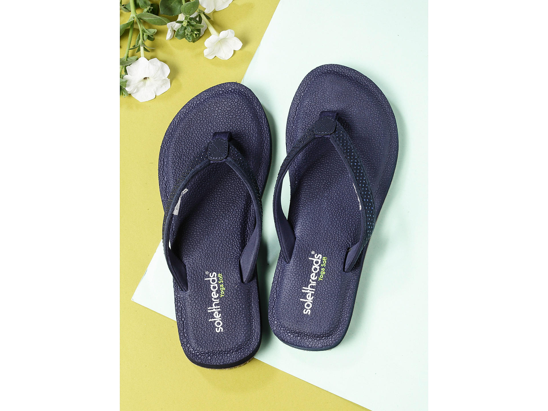 Buy Sole Threads Women s Navy Yoga V Shape Flip Flops Online at Regal Shoes 8558145