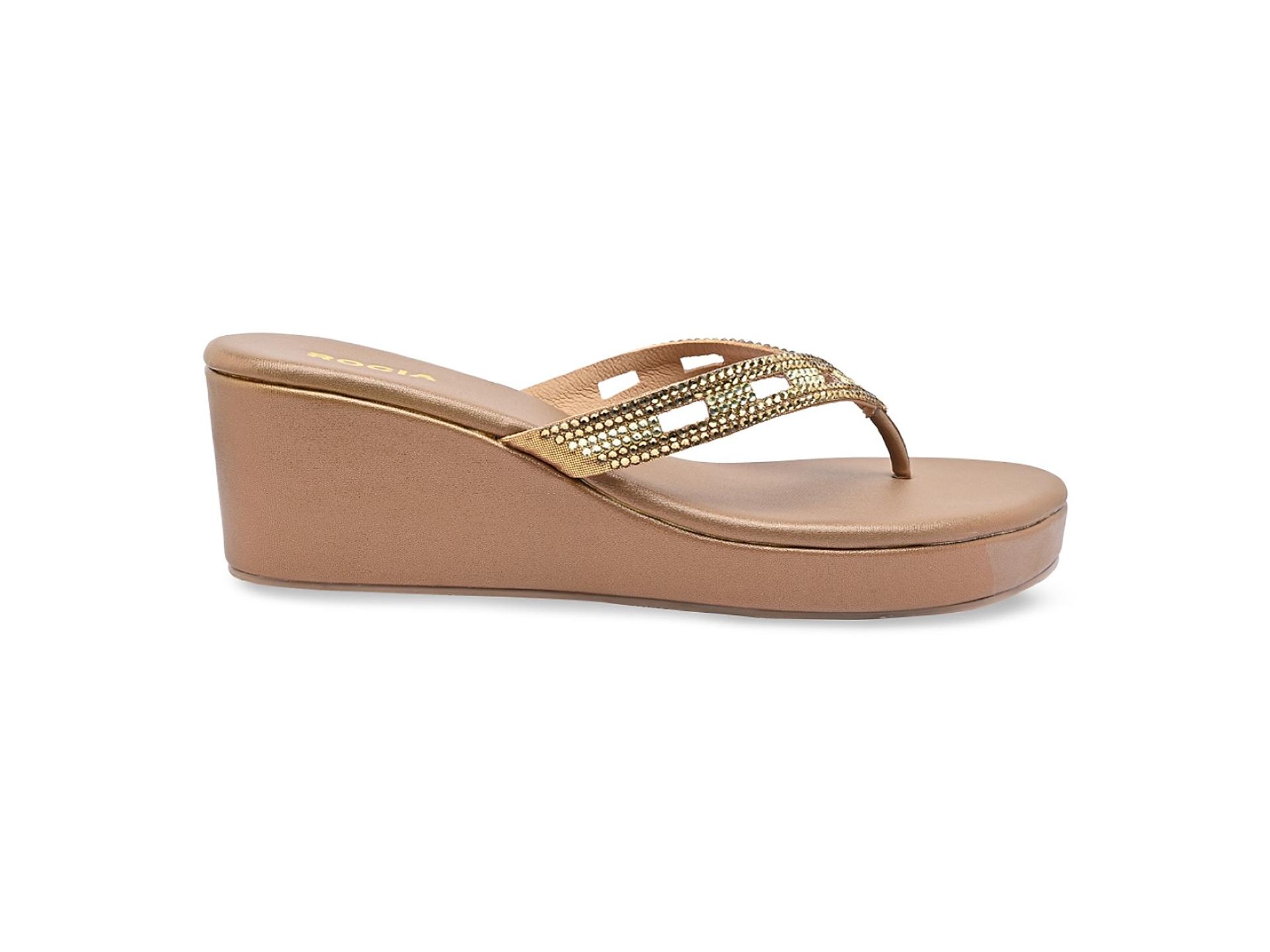 Gold studded wedges on sale