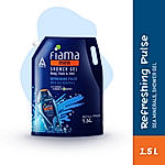 Fiama Men Shower Gel Refreshing Pulse, Body Wash with Skin Conditioners for Refreshed Skin, 1.5L pouch